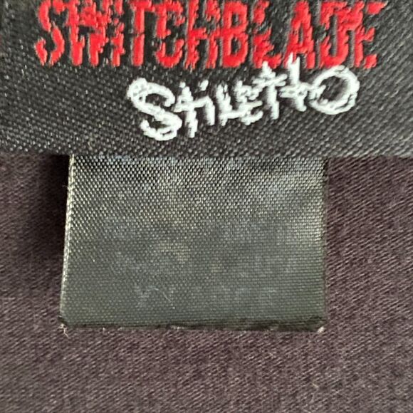 Switchblade Stiletto Skull Print Pinup Top - Size XL, Punk Rock Style - Picture 2 of 4